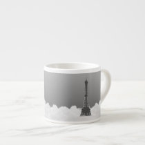 Romantic Eiffel Tower Floating In Cloud Espresso Mug at Zazzle