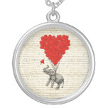 Romantic elephant & heart balloons jewelry