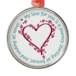 Romantic Endless Love Quote Ornament