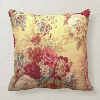 Romantic Floral Bouquet Throw Pillows