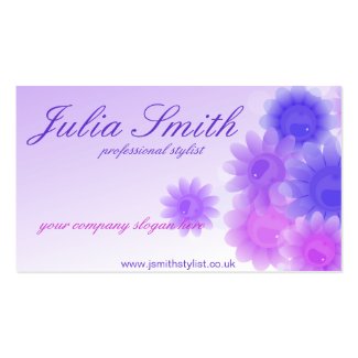 Romantic floral business card