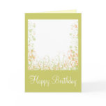 Romantic Floral Design - Happy Birthday Greeting Card