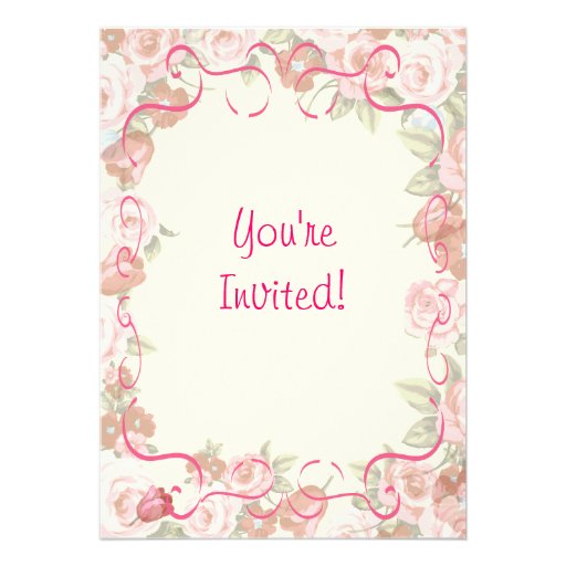 Romantic Floral Tea Party Invitation