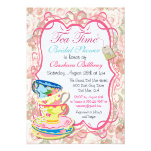 Romantic Floral Tea Party Invitation