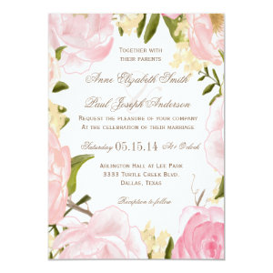 Romantic Floral wedding invitation 5