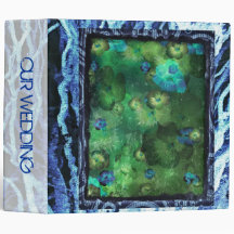 Romantic floral wedding or photo book 3 ring binder