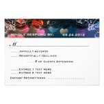 Romantic Flourish Hearts Moody Blue Reception Card Personalized Invitation
