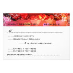 Romantic Flourish Hearts Red Reception Card Invite