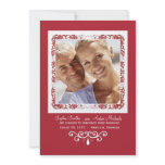Romantic Frame Photo Wedding Announcement Card