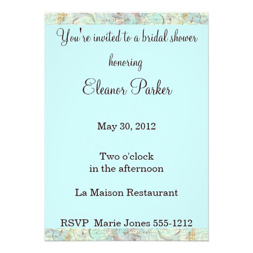 Romantic French Couple Bridal Shower Invite