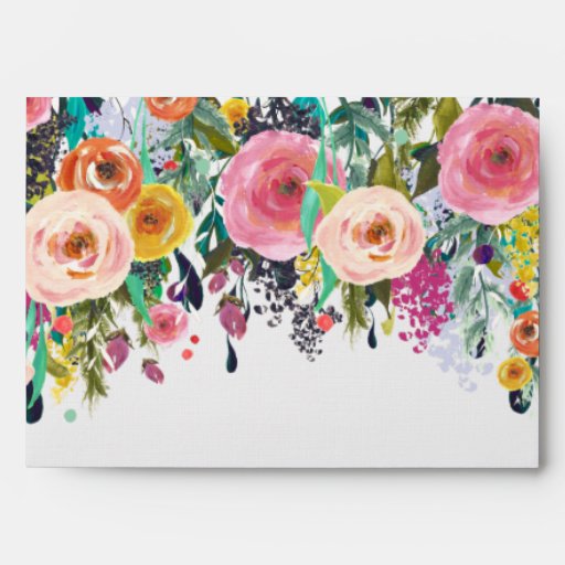 Flower Design Envelopes | romantic garden floral envelope zazzle Flower Design Envelopes | romantic garden floral envelope zazzle