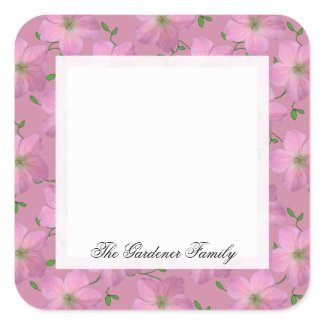 Romantic Garden Pink Geranium Flower on any Color