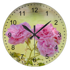 Romantic Garden Roses Clocks