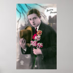 Romantic Gentleman Caller Vintage Color Tinted Poster