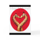 Romantic Giraffe's Greeting Card