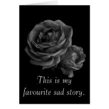 Romantic Gothic Roses Valentine Card