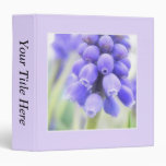 Romantic Grape Hyacinth Flowers Vinyl Binders