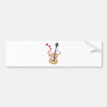 Romantic Guitar Serenading Bumper Stickers