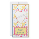 Romantic heart design photo card