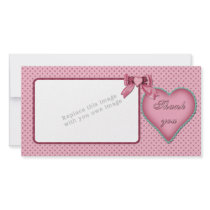 Romantic heart design / Thank you photo cards by karanta Romantic heart design / Thank you photo cards