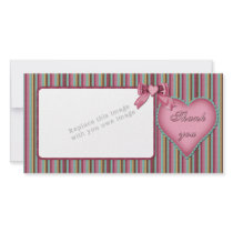 Romantic heart design / Thank you photo cards