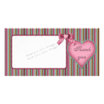 Romantic heart design / Thank you Custom Photo Card