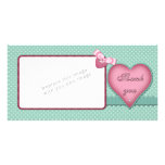 Romantic heart design / Thank you Photo Card Template