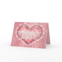 Romantic Heart Scrapbook Style Anniversary Card