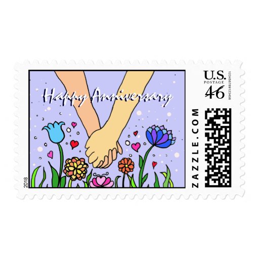 Romantic Holding Hands - dating / anniversary gift Stamps from Zazzle.