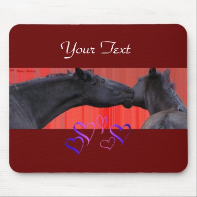Romantic Horses,customizable Mouse Pads by RookyStudios