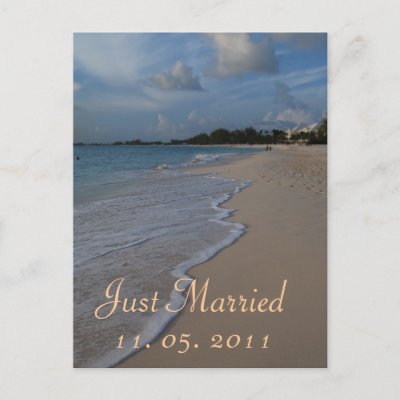 Romantic Just Married Wedding Announcement Postcard