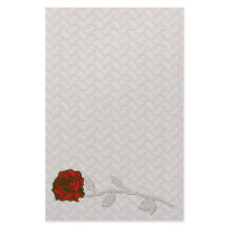 Romantic Lace and Rose Stationary Personalized Stationery