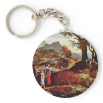 Romantic Landscape In Italy By Fohr Carl Philipp Keychains
