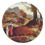 Romantic Landscape In Italy By Fohr Carl Philipp stickers