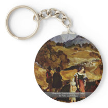 Romantic Landscape In Italy Detail Key Chains
