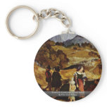 Romantic Landscape In Italy Detail Key Chains