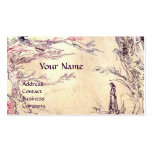 ROMANTIC LANDSCAPE,white pearl paper Business Cards