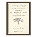 Romantic Love Tree Initials in Trunk Wedding Personalized Invitation