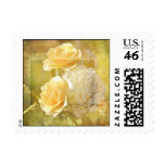 Romantic Love Yellow Roses Postage