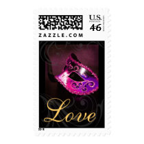 Romantic Masqurade Mask Pink Love Postage