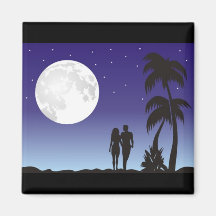 romantic_moon fridge magnet