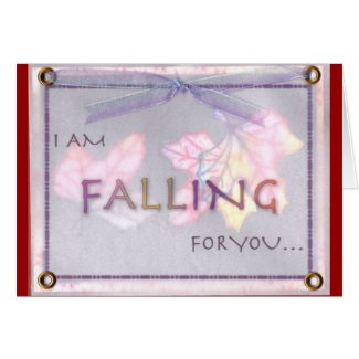 Romantic Note Card - I'm Falling for you Design