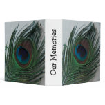 Romantic Peacock Feather 3 Ring Binders