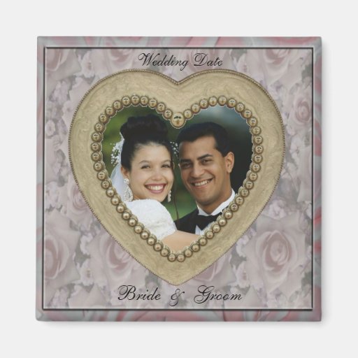 Romantic Photo Frame Wedding Favor Refrigerator Magnet