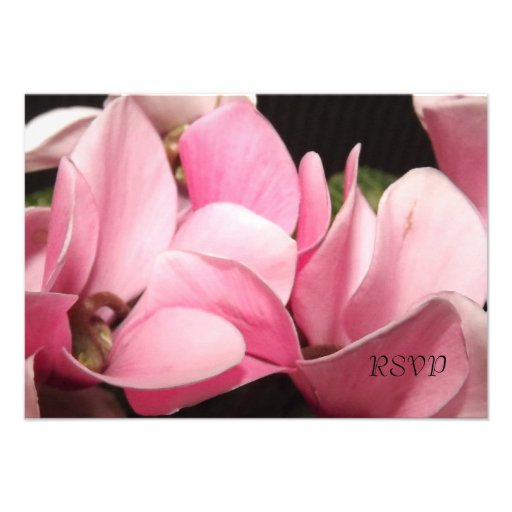 Romantic Pink Orchid RSVP card