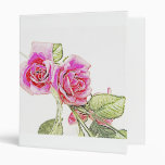 Romantic Pink Rose Binder