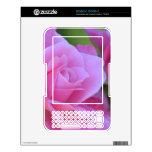 Romantic Pink Rose Floral Skins For Kindle