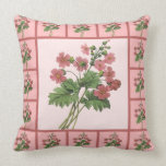 Romantic Primroses Throw Pillow pillows