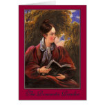 Romantic Reader Beautiful Woman With Book Greeting Card