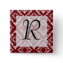 romantic red and white diamond damask pattern